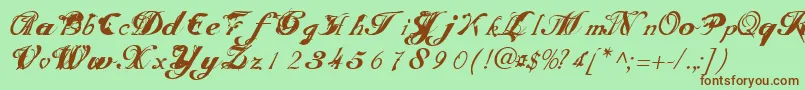 SCRIT    Font – Brown Fonts on Green Background