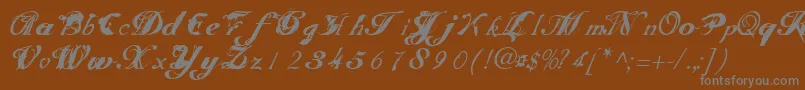 フォントSCRIT    – 茶色の背景に灰色の文字