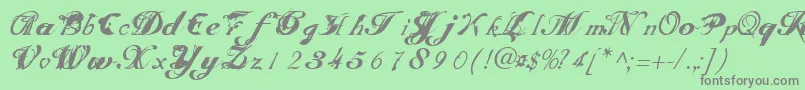 SCRIT    Font – Gray Fonts on Green Background
