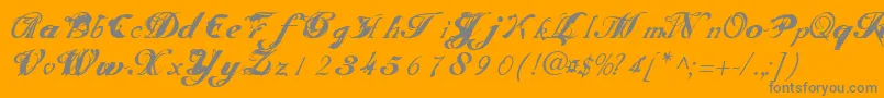 SCRIT    Font – Gray Fonts on Orange Background