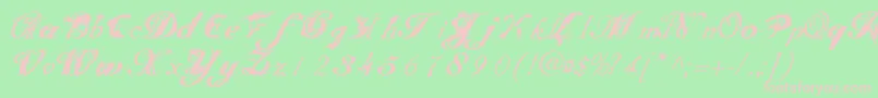 SCRIT    Font – Pink Fonts on Green Background