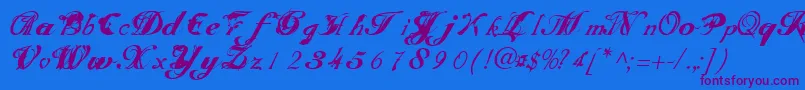 SCRIT    Font – Purple Fonts on Blue Background