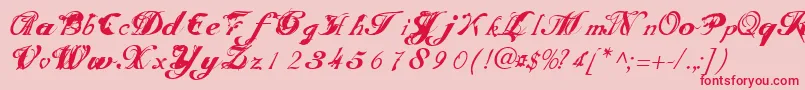 SCRIT    Font – Red Fonts on Pink Background