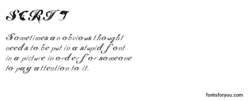 SCRIT    (139829) Font