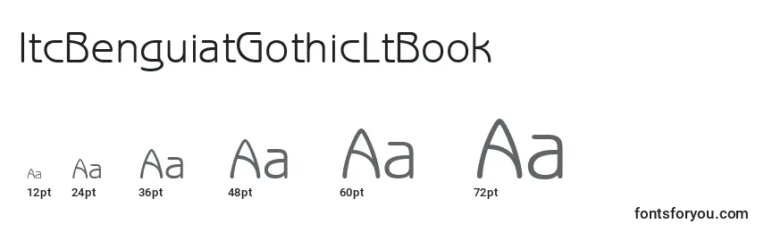 ItcBenguiatGothicLtBook Font Sizes