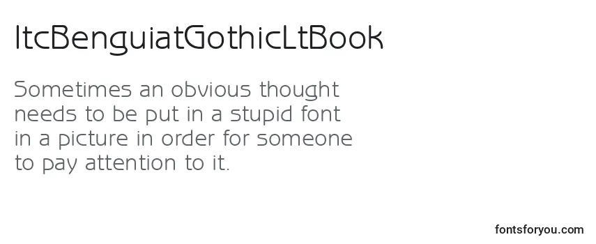 Review of the ItcBenguiatGothicLtBook Font