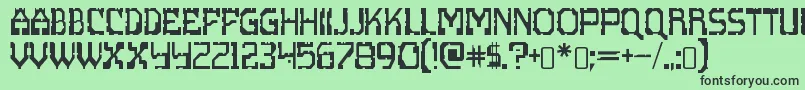 フォントscritzy x – 緑の背景に黒い文字