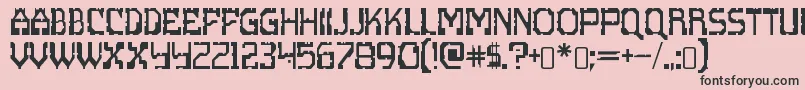 フォントscritzy x – ピンクの背景に黒い文字