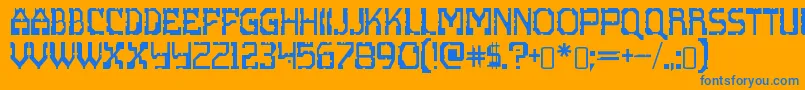 scritzy x Font – Blue Fonts on Orange Background