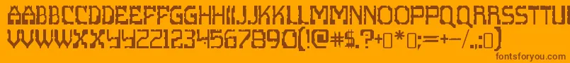 scritzy x Font – Brown Fonts on Orange Background