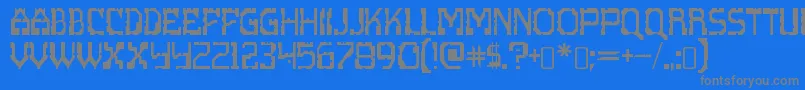 scritzy x-fontti – harmaat kirjasimet sinisellä taustalla
