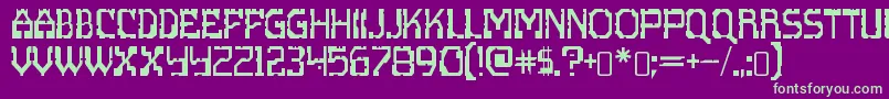 scritzy x-fontti – vihreät fontit violetilla taustalla