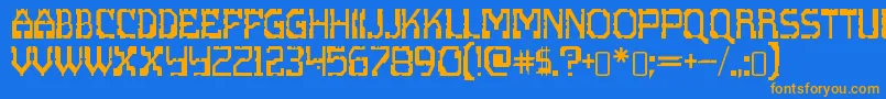 Шрифт scritzy x – оранжевые шрифты на синем фоне