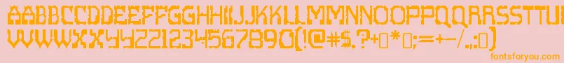 scritzy x Font – Orange Fonts on Pink Background