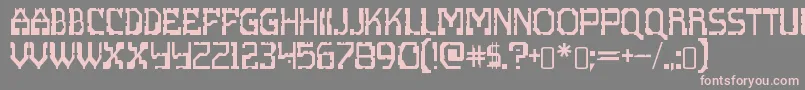 フォントscritzy x – 灰色の背景にピンクのフォント