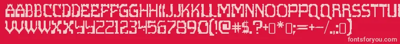 scritzy x-Schriftart – Rosa Schriften auf rotem Hintergrund