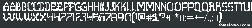 scritzy x-fontti – valkoiset fontit mustalla taustalla