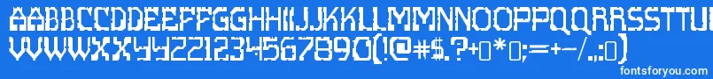 フォントscritzy x – 青い背景に白い文字