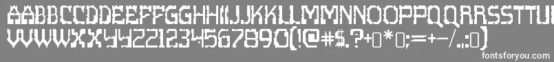 scritzy x-Schriftart – Weiße Schriften auf grauem Hintergrund