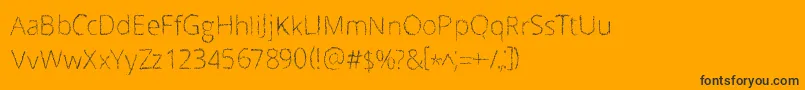 Scrizbels Font – Black Fonts on Orange Background