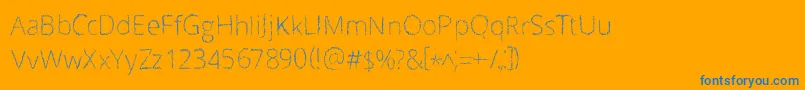 Scrizbels Font – Blue Fonts on Orange Background