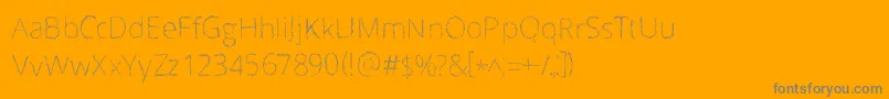 Scrizbels Font – Gray Fonts on Orange Background