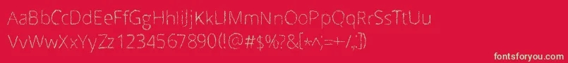 Scrizbels Font – Green Fonts on Red Background