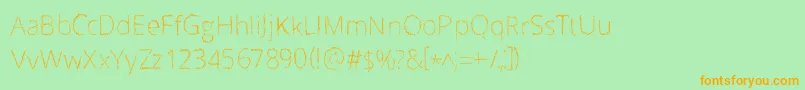 Scrizbels Font – Orange Fonts on Green Background