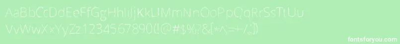 Scrizbels Font – White Fonts on Green Background