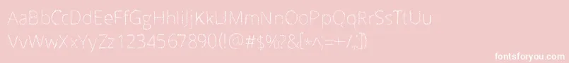 Scrizbels Font – White Fonts on Pink Background