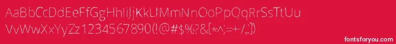 Scrizbels Font – White Fonts on Red Background