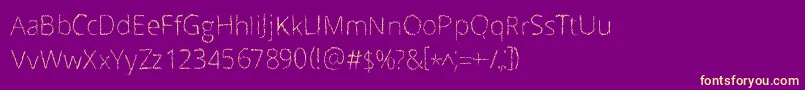 Scrizbels Font – Yellow Fonts on Purple Background