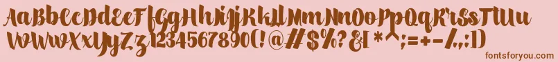 scylla Font – Brown Fonts on Pink Background