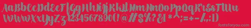 scylla Font – Gray Fonts on Red Background