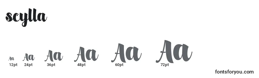Scylla Font Sizes