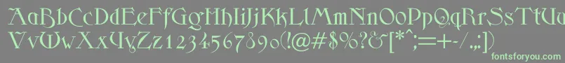 Шрифт Scythe – зелёные шрифты на сером фоне