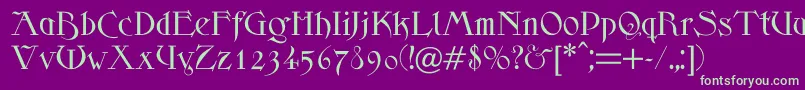 Scythe-fontti – vihreät fontit violetilla taustalla