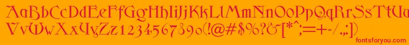 Scythe Font – Red Fonts on Orange Background