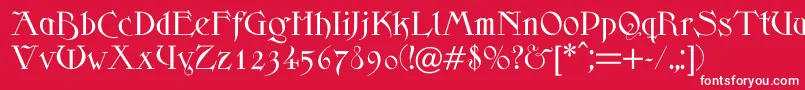 Scythe Font – White Fonts on Red Background