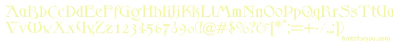 Scythe-fontti – keltaiset fontit valkoisella taustalla
