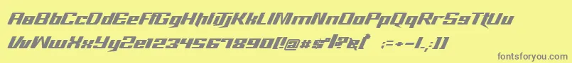 sd hall 4 Font – Gray Fonts on Yellow Background