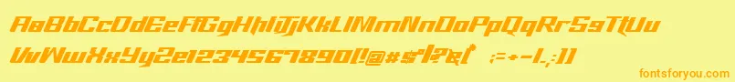 sd hall 4 Font – Orange Fonts on Yellow Background