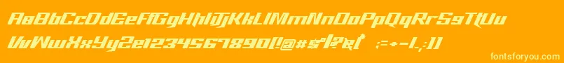 sd hall 4 Font – Yellow Fonts on Orange Background