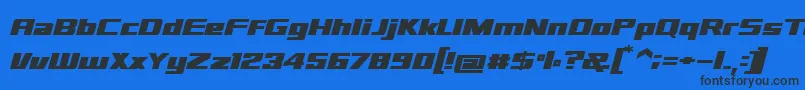 sd prostreet Font – Black Fonts on Blue Background