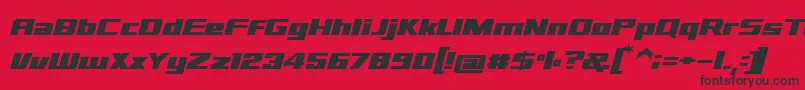 sd prostreet Font – Black Fonts on Red Background