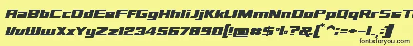 sd prostreet Font – Black Fonts on Yellow Background