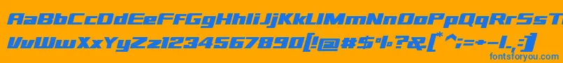 sd prostreet Font – Blue Fonts on Orange Background