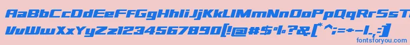 sd prostreet Font – Blue Fonts on Pink Background