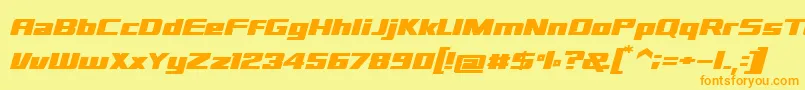 sd prostreet Font – Orange Fonts on Yellow Background