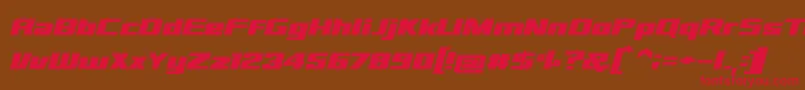 sd prostreet Font – Red Fonts on Brown Background